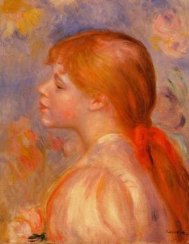皮埃爾 奧古斯特 雷諾阿 Girl with a Red Hair Ribbon 皮埃爾 奧古斯特 雷諾阿 Girl with a Red Hair Ribbon